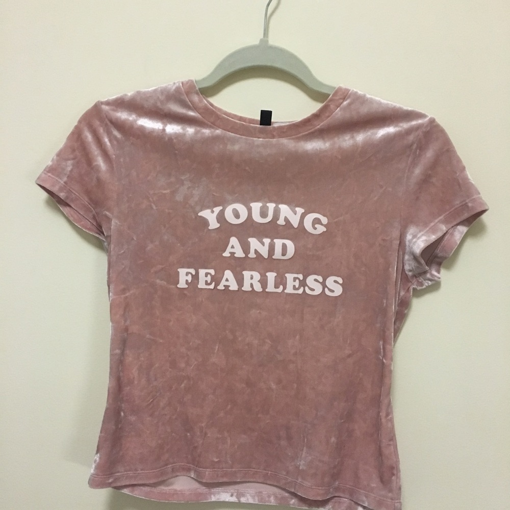 H&M Pink Velvet Top